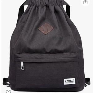 KAUKKO Drawstring Sports Backpack Gym Yoga Bag Shoulder Rucksack